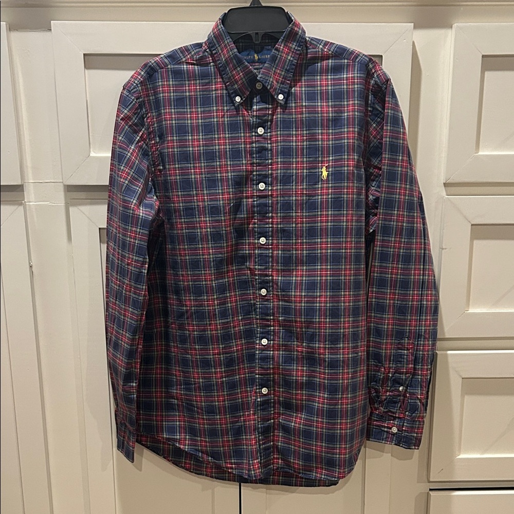 Polo by Ralph Lauren Men's Checkered Shirt - Red and Blue